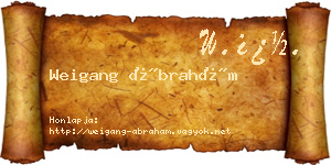 Weigang Ábrahám névjegykártya